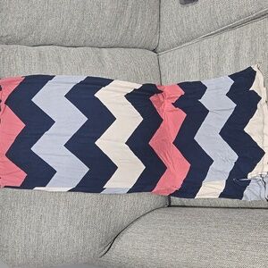 Rue21 Chevron Pattern Skirt in Pink, Blue, and Cream